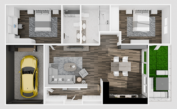 Render plano vivienda
