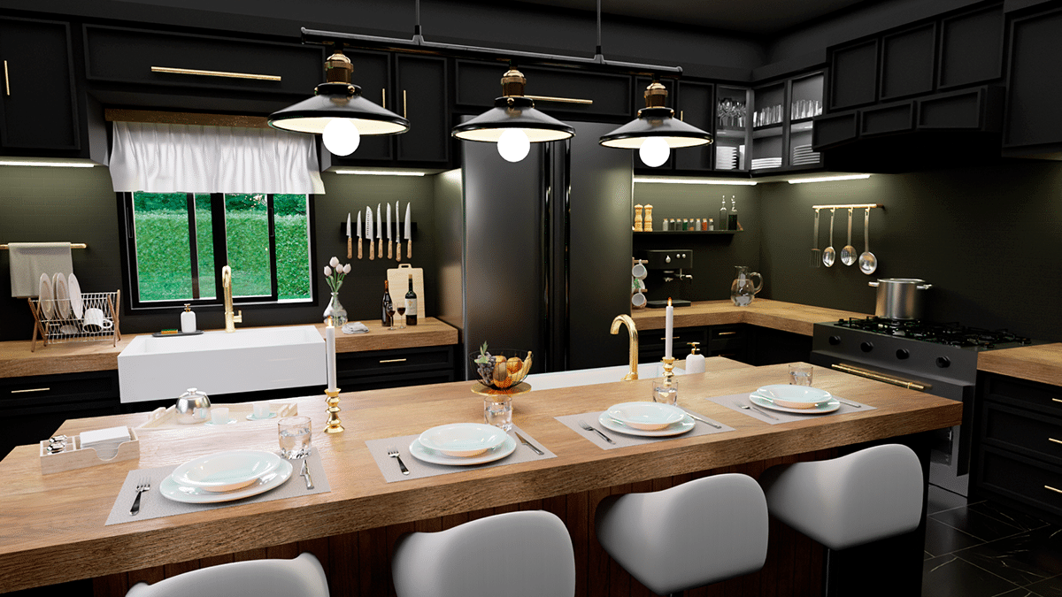 render muebles cocina